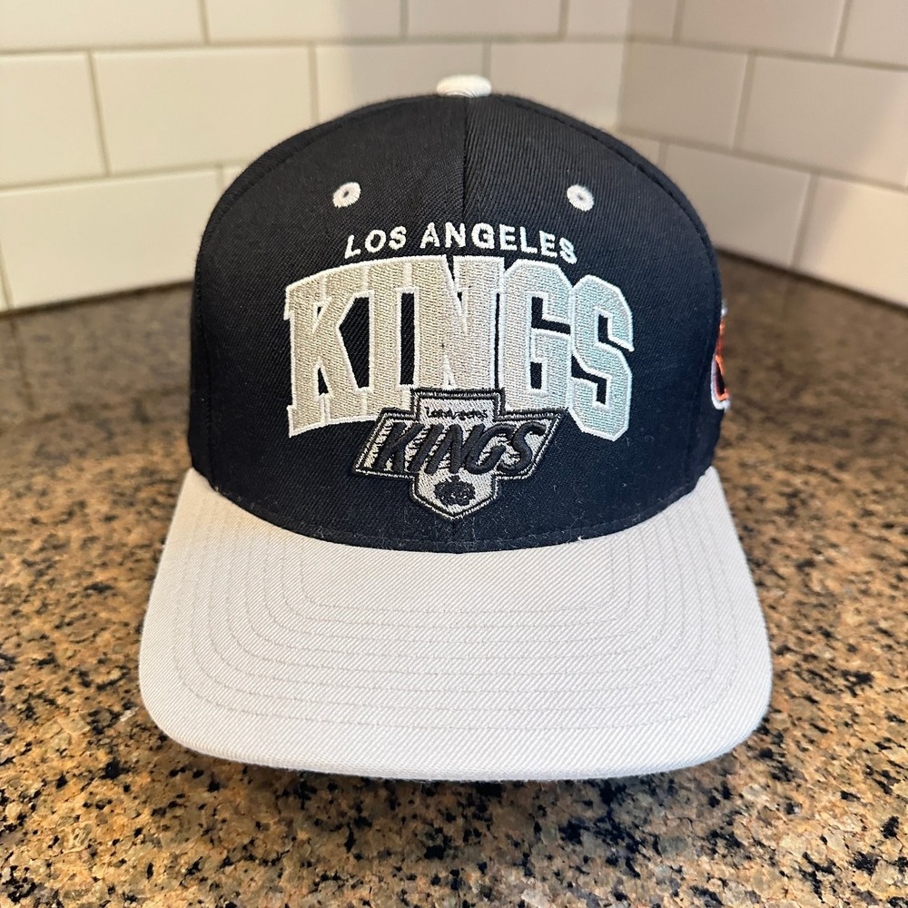 Los Angeles Kings Mitchell & Ness Snapback Hat Men OS Black Gray 100 Wool